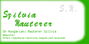 szilvia mauterer business card